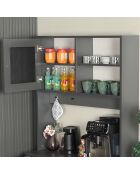 Armoire multifonctionnelle Grano 96 anthracite - 96x187x40cm