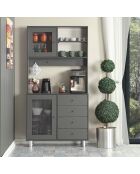 Armoire multifonctionnelle Grano 96 anthracite - 96x187x40cm