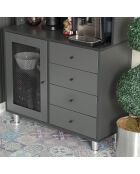 Armoire multifonctionnelle Grano 96 anthracite - 96x187x40cm