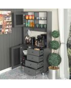 Armoire multifonctionnelle Grano 96 anthracite - 96x187x40cm