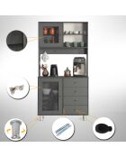 Armoire multifonctionnelle Grano 96 anthracite - 96x187x40cm