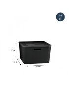 Aufbewahrungsbox 242304 schwarz - 28x38x17 cm