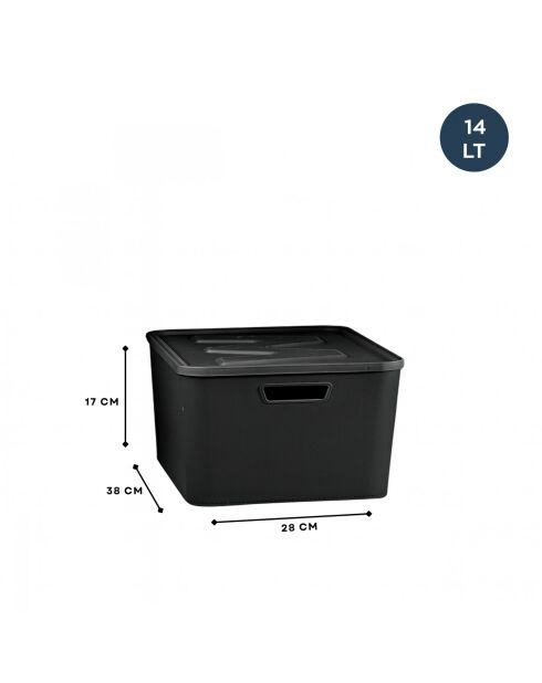 Boîte de rangement 242304 noire - 28x38x17 cm