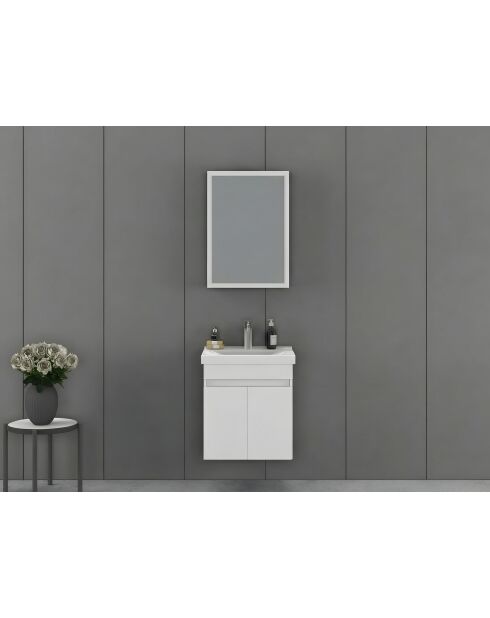 Ensemble de meubles de salle de bain (2 pièces) Amore 55 blanc mat - 55x60x46cm