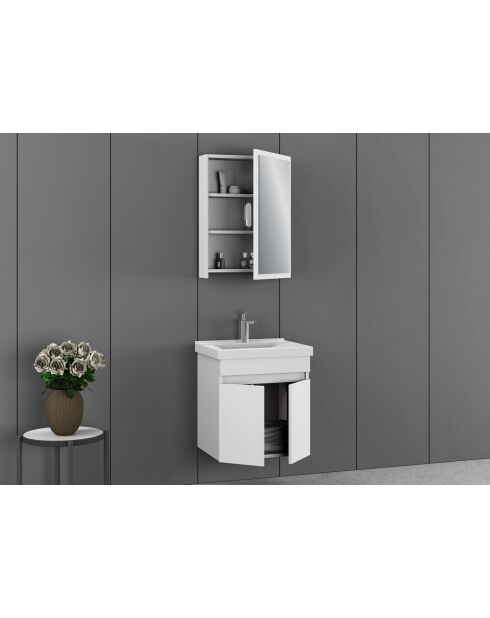 Ensemble de meubles de salle de bain (2 pièces) Amore 55 blanc mat - 55x60x46cm