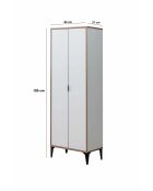 Armoire multifonctionnelle Arden blanche - 65x190  x37 cm