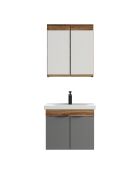 Ensemble de meubles de salle de bain (2 pièces) Carıno 65 pin/gris mat - 65x55x46cm