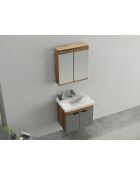 Ensemble de meubles de salle de bain (2 pièces) Carıno 65 pin/gris mat - 65x55x46cm