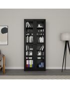 Armoire multifonctionnelle Lucas Glass 1600 92 noire - 80x190x37 cm