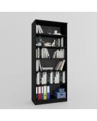 Armoire multifonctionnelle Lucas Glass 1600 92 noire - 80x190x37 cm