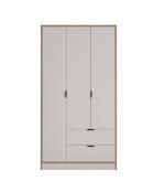 Garde robe Arden 3 blanche- 97x182x44cm