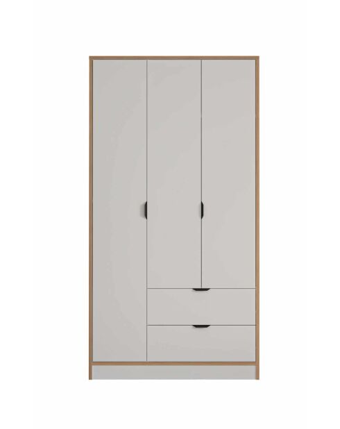 Garde robe Arden 3 blanche- 97x182x44cm