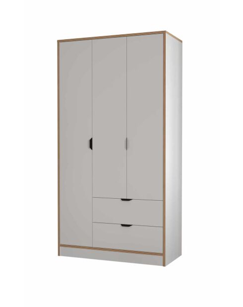 Garde robe Arden 3 blanche- 97x182x44cm