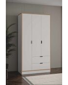 Garde robe Arden 3 blanche- 97x182x44cm