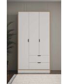 Garde robe Arden 3 blanche- 97x182x44cm