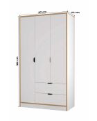 Garde robe Arden 3 blanche- 97x182x44cm