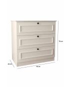 Buffet Mira blanc - 78x  78 x43 cm