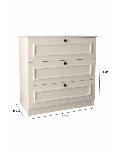 Buffet Mira blanc - 78x  78 x43 cm