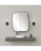 Armoire de toilette Quartz Cabinet noire - 12x45x50 cm