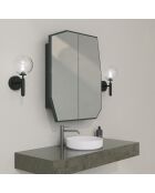 Armoire de toilette Quartz Cabinet noire - 12x45x50 cm