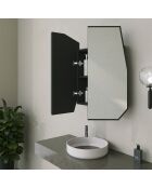 Armoire de toilette Quartz Cabinet noire - 12x45x50 cm