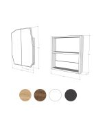 Armoire de toilette Quartz Cabinet noire - 12x45x50 cm