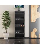 Meuble à chaussures 4 Piece Metal anthracite - 50x136x15 cm