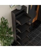 Meuble à chaussures 4 Piece Metal anthracite - 50x136x15 cm