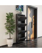 Meuble à chaussures 4 Piece Metal anthracite - 50x136x15 cm