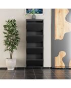 Meuble à chaussures 4 Piece Metal anthracite - 50x136x15 cm