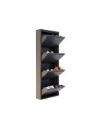 Meuble à chaussures 4 Piece Metal anthracite - 50x136x15 cm
