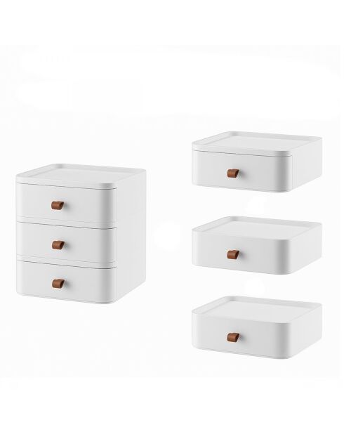 Boîte de rangement 242358 blanche - 22,5x20 cm