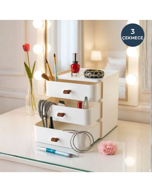 Boîte de rangement 242358 blanche - 22,5x20 cm