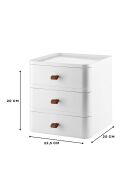 Boîte de rangement 242358 blanche - 22,5x20 cm