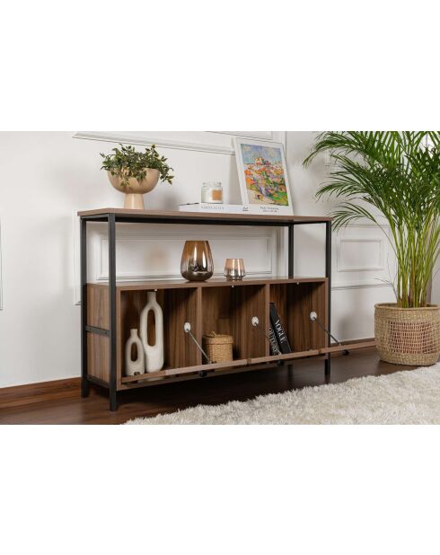 Console Solace Venezia Walnut noyer/noir - 120x77x30 cm