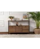 Console Solace Venezia Walnut noyer/noir - 120x77x30 cm