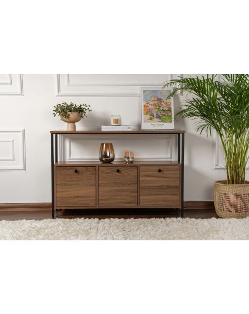 Console Solace Venezia Walnut noyer/noir - 120x77x30 cm