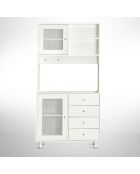 Armoire multifonctionnelle Grano 96 blanche - 96x187x40cm