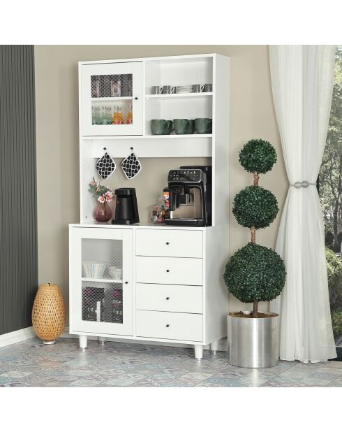 Armoire multifonctionnelle Grano 96 blanche - 96x187x40cm