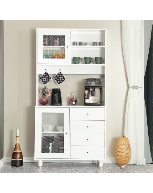 Armoire multifonctionnelle Grano 96 blanche - 96x187x40cm