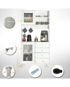 Armoire multifonctionnelle Grano 96 blanche - 96x187x40cm