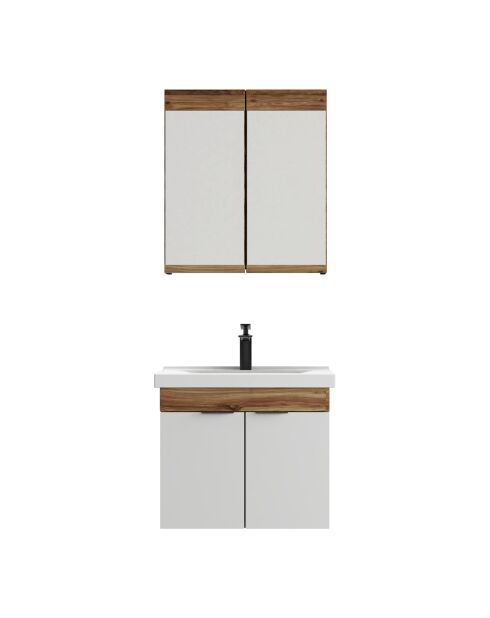 Ensemble de meubles de salle de bain (2 pièces) Carıno 65 pin/blanc mat - 65x55x46cm