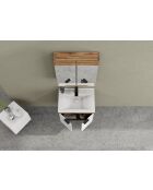 Badmöbelset (2 Teile) Carıno 65 kiefer/mattweiß - 65x55x46cm