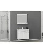 Badkamermeubelset (2 stuks) Mare 80 mat wit - 74,2x70x12 cm