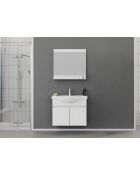 Badkamermeubelset (2 stuks) Mare 80 mat wit - 74,2x70x12 cm