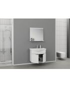 Badkamermeubelset (2 stuks) Mare 80 mat wit - 74,2x70x12 cm