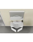 Badkamermeubelset (2 stuks) Mare 80 mat wit - 74,2x70x12 cm