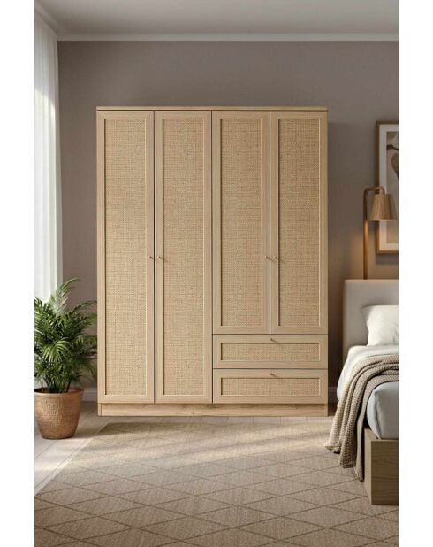 Garde robe Baru 182 beige - 137x182x52cm