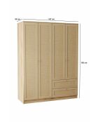 Garde robe Baru 182 beige - 137x182x52cm