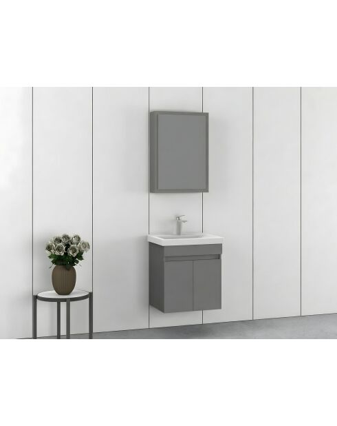 Ensemble de meubles de salle de bain (2 pièces) Amore 55 gris mat - 55x60x46cm